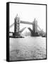 Tower Bridge with Bascules Open, London, C1905-null-Framed Stretched Canvas
