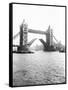 Tower Bridge with Bascules Open, London, C1905-null-Framed Stretched Canvas