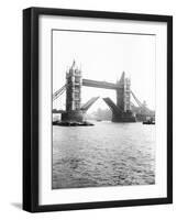 Tower Bridge with Bascules Open, London, C1905-null-Framed Photographic Print