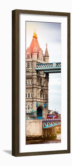 Tower Bridge with Red Bus in London - City of London - UK - England - United Kingdom - Door Poster-Philippe Hugonnard-Framed Photographic Print