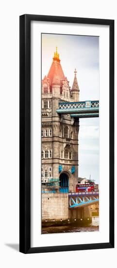 Tower Bridge with Red Bus in London - City of London - UK - England - United Kingdom - Door Poster-Philippe Hugonnard-Framed Photographic Print