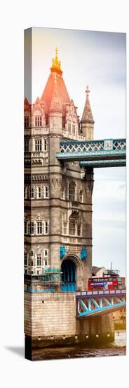 Tower Bridge with Red Bus in London - City of London - UK - England - United Kingdom - Door Poster-Philippe Hugonnard-Stretched Canvas