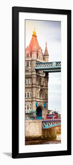 Tower Bridge with Red Bus in London - City of London - UK - England - United Kingdom - Door Poster-Philippe Hugonnard-Framed Photographic Print