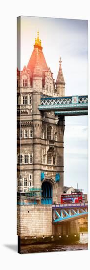 Tower Bridge with Red Bus in London - City of London - UK - England - United Kingdom - Door Poster-Philippe Hugonnard-Stretched Canvas