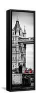 Tower Bridge with Red Bus in London - City of London - UK - England - United Kingdom - Door Poster-Philippe Hugonnard-Framed Stretched Canvas