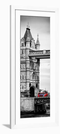 Tower Bridge with Red Bus in London - City of London - UK - England - United Kingdom - Door Poster-Philippe Hugonnard-Framed Photographic Print