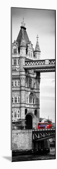 Tower Bridge with Red Bus in London - City of London - UK - England - United Kingdom - Door Poster-Philippe Hugonnard-Mounted Photographic Print