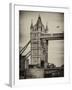 Tower Bridge with Red Bus in London - City of London - UK - England - United Kingdom - Europe-Philippe Hugonnard-Framed Photographic Print