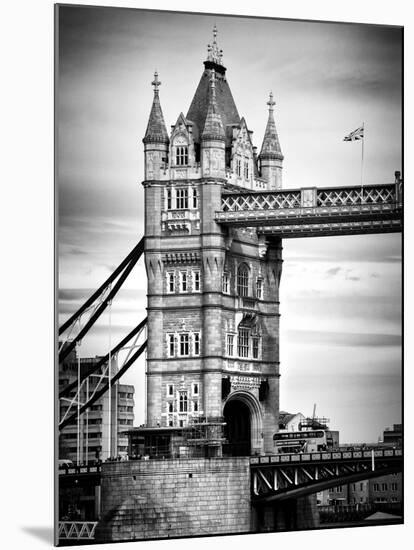 Tower Bridge with Red Bus in London - City of London - UK - England - United Kingdom - Europe-Philippe Hugonnard-Mounted Photographic Print