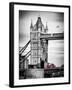 Tower Bridge with Red Bus in London - City of London - UK - England - United Kingdom - Europe-Philippe Hugonnard-Framed Premium Photographic Print