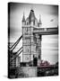 Tower Bridge with Red Bus in London - City of London - UK - England - United Kingdom - Europe-Philippe Hugonnard-Stretched Canvas