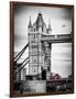 Tower Bridge with Red Bus in London - City of London - UK - England - United Kingdom - Europe-Philippe Hugonnard-Framed Photographic Print