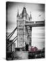 Tower Bridge with Red Bus in London - City of London - UK - England - United Kingdom - Europe-Philippe Hugonnard-Stretched Canvas