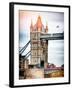 Tower Bridge with Red Bus in London - City of London - UK - England - United Kingdom - Europe-Philippe Hugonnard-Framed Photographic Print