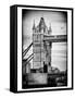 Tower Bridge with Red Bus in London - City of London - UK - England - United Kingdom - Europe-Philippe Hugonnard-Framed Stretched Canvas