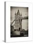 Tower Bridge with Red Bus in London - City of London - UK - England - United Kingdom - Europe-Philippe Hugonnard-Stretched Canvas