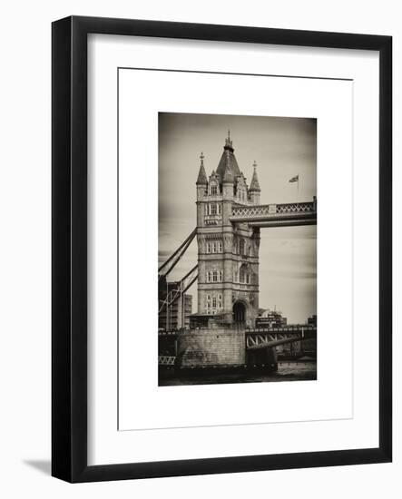 Tower Bridge with Red Bus in London - City of London - UK - England - United Kingdom - Europe-Philippe Hugonnard-Framed Art Print