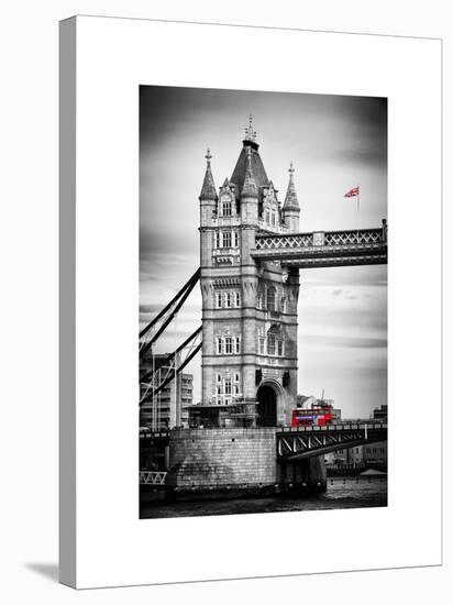 Tower Bridge with Red Bus in London - City of London - UK - England - United Kingdom - Europe-Philippe Hugonnard-Stretched Canvas