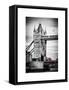 Tower Bridge with Red Bus in London - City of London - UK - England - United Kingdom - Europe-Philippe Hugonnard-Framed Stretched Canvas