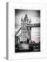 Tower Bridge with Red Bus in London - City of London - UK - England - United Kingdom - Europe-Philippe Hugonnard-Stretched Canvas