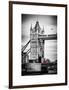 Tower Bridge with Red Bus in London - City of London - UK - England - United Kingdom - Europe-Philippe Hugonnard-Framed Art Print