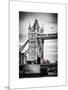 Tower Bridge with Red Bus in London - City of London - UK - England - United Kingdom - Europe-Philippe Hugonnard-Mounted Art Print