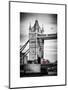 Tower Bridge with Red Bus in London - City of London - UK - England - United Kingdom - Europe-Philippe Hugonnard-Mounted Art Print