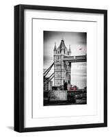 Tower Bridge with Red Bus in London - City of London - UK - England - United Kingdom - Europe-Philippe Hugonnard-Framed Art Print