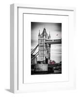 Tower Bridge with Red Bus in London - City of London - UK - England - United Kingdom - Europe-Philippe Hugonnard-Framed Art Print