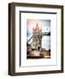 Tower Bridge with Red Bus in London - City of London - UK - England - United Kingdom - Europe-Philippe Hugonnard-Framed Art Print