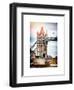 Tower Bridge with Red Bus in London - City of London - UK - England - United Kingdom - Europe-Philippe Hugonnard-Framed Art Print