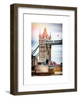 Tower Bridge with Red Bus in London - City of London - UK - England - United Kingdom - Europe-Philippe Hugonnard-Framed Art Print