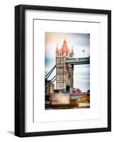 Tower Bridge with Red Bus in London - City of London - UK - England - United Kingdom - Europe-Philippe Hugonnard-Framed Art Print