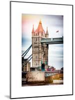 Tower Bridge with Red Bus in London - City of London - UK - England - United Kingdom - Europe-Philippe Hugonnard-Mounted Art Print