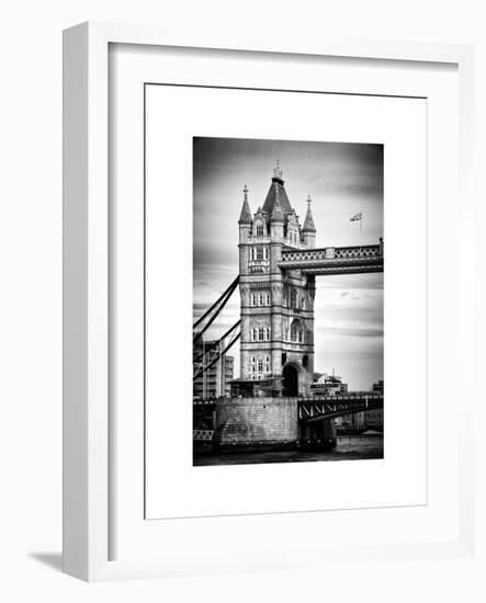 Tower Bridge with Red Bus in London - City of London - UK - England - United Kingdom - Europe-Philippe Hugonnard-Framed Art Print