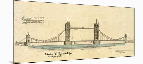 Tower Bridge-Yves Poinsot-Mounted Art Print