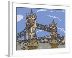 Tower Bridge-James Hobbs-Framed Giclee Print