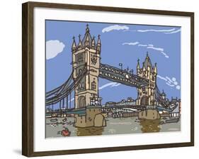 Tower Bridge-James Hobbs-Framed Giclee Print