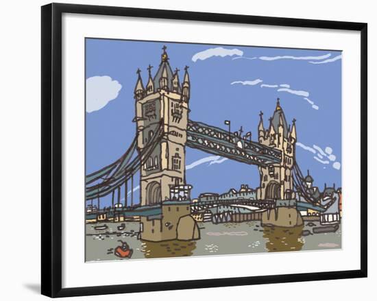 Tower Bridge-James Hobbs-Framed Giclee Print