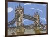 Tower Bridge-James Hobbs-Framed Giclee Print