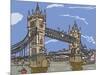 Tower Bridge-James Hobbs-Mounted Giclee Print