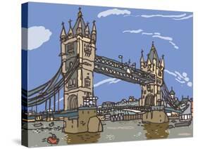 Tower Bridge-James Hobbs-Stretched Canvas