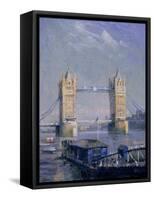 Tower Bridge-Bob Brown-Framed Stretched Canvas
