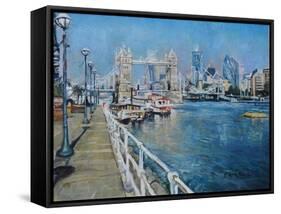 Tower Bridge-John Erskine-Framed Stretched Canvas