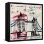 Tower Bridge-Oliver Towne-Framed Stretched Canvas