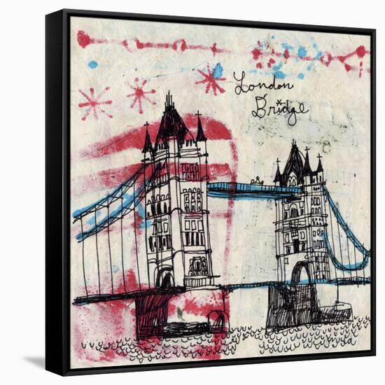 Tower Bridge-Oliver Towne-Framed Stretched Canvas