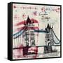 Tower Bridge-Oliver Towne-Framed Stretched Canvas