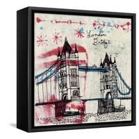 Tower Bridge-Oliver Towne-Framed Stretched Canvas