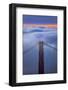 Tower, Detail Golden Gate Bridge Fog and Sunrise Light-Vincent James-Framed Photographic Print