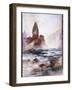 Tower Falls and Sulfur Rock, Yellowstone-Moran-Framed Giclee Print